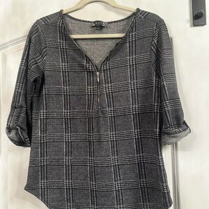 Naif Women's Grey and Black Blouse